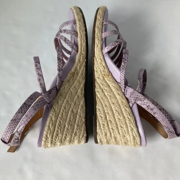 Vionic Pastel Lilac Ayda Espadrille Wedge Sandal Size 9M - Picture 4 of 9